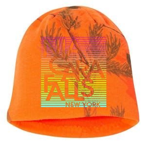 Niagara Falls New York Neon Kati - Camo Knit Beanie