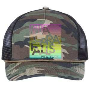 Niagara Falls New York Neon Retro Rope Trucker Hat Cap