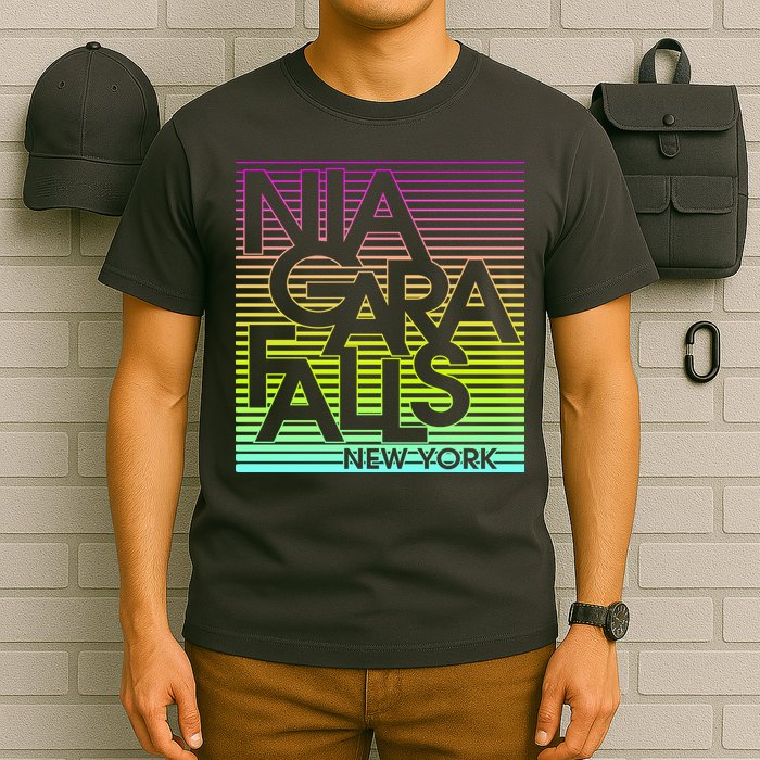 Niagara Falls New York Neon T-Shirt