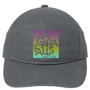 Niagara Falls New York Neon 7-Panel Snapback Hat