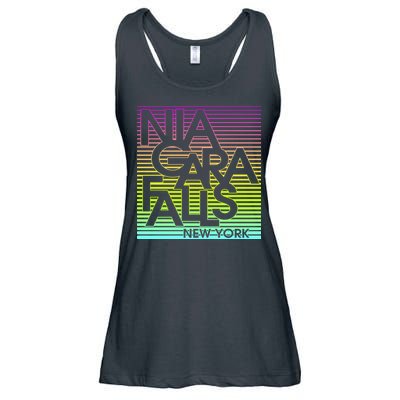 Niagara Falls New York Neon Ladies Essential Flowy Tank