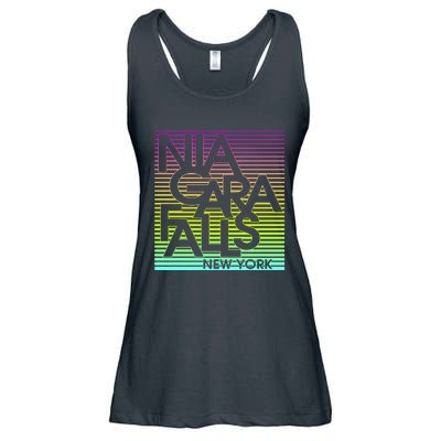 Niagara Falls New York Neon Ladies Essential Flowy Tank