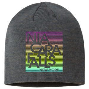 Niagara Falls New York Neon Sustainable Beanie