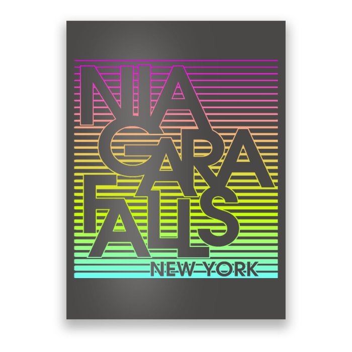 Niagara Falls New York Neon Poster