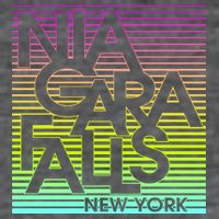 Niagara Falls New York Neon Baby Bodysuit