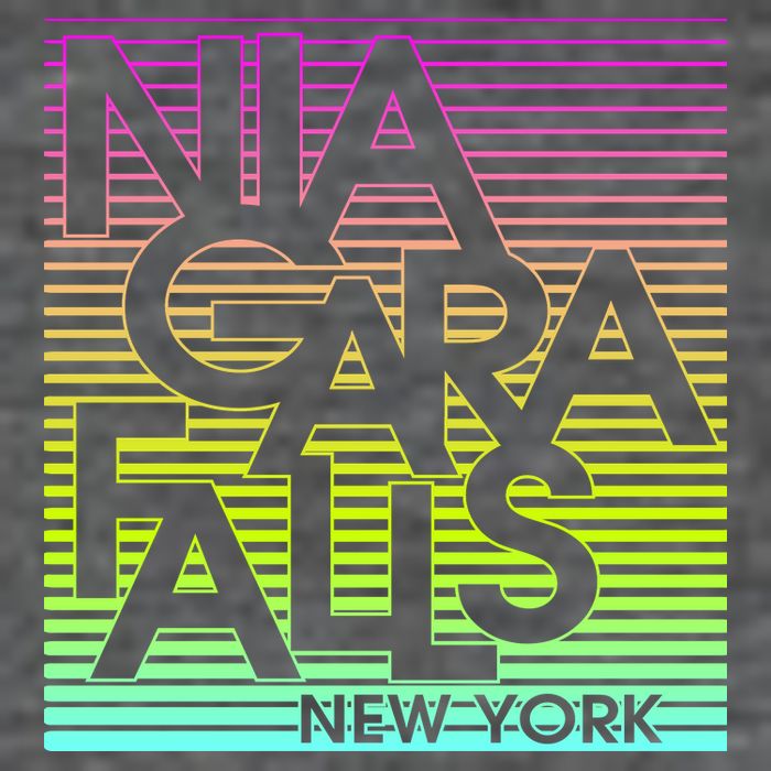 Niagara Falls New York Neon Baby Bodysuit