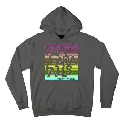 Niagara Falls New York Neon Tall Hoodie