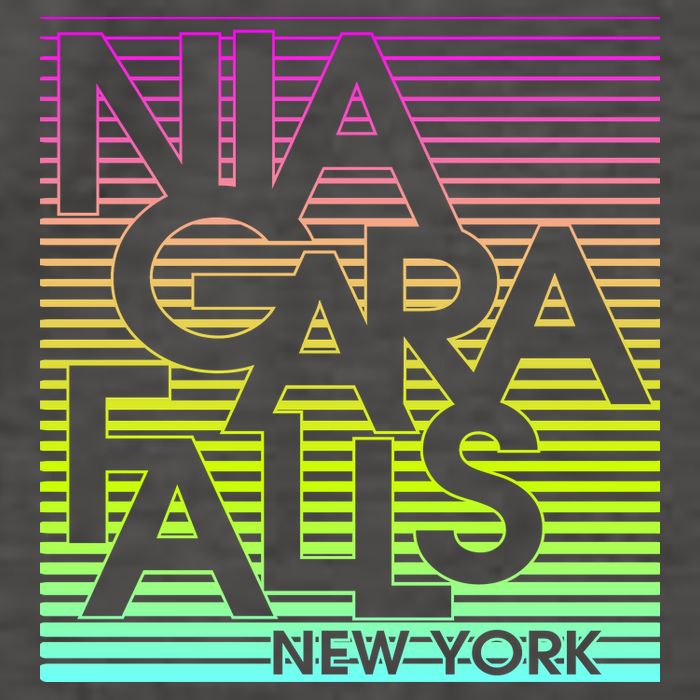 Niagara Falls New York Neon Vector Backpack