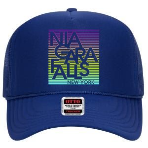 Niagara Falls New York Neon High Crown Mesh Back Trucker Hat