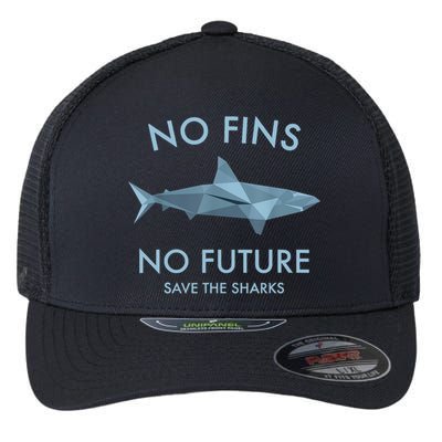 No Fins No Future Protect The Sharks Scuba Shark Safe Sharks TShirt Flexfit Unipanel Trucker Cap
