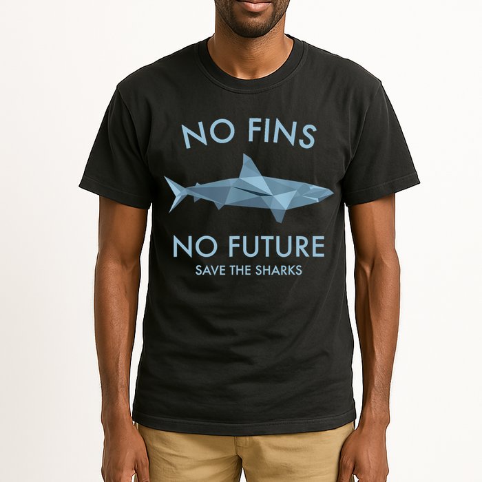 No Fins No Future Protect The Sharks Scuba Shark Safe Sharks TShirt Tall T-Shirt