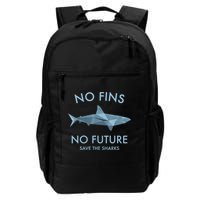 No Fins No Future Protect The Sharks Scuba Shark Safe Sharks TShirt Backpack