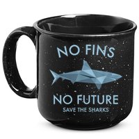 No Fins No Future Protect The Sharks Scuba Shark Safe Sharks TShirt 15oz Campfire Ceramic Mug