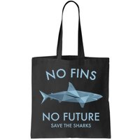 No Fins No Future Protect The Sharks Scuba Shark Safe Sharks TShirt Bag