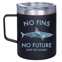No Fins No Future Protect The Sharks Scuba Shark Safe Sharks TShirt 12oz Stainless Steel Coffee Mug