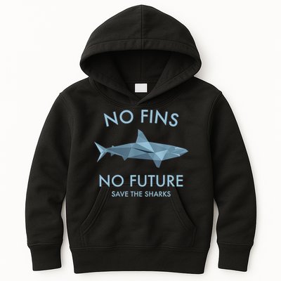 No Fins No Future Protect The Sharks Scuba Shark Safe Sharks TShirt Kids Hoodie