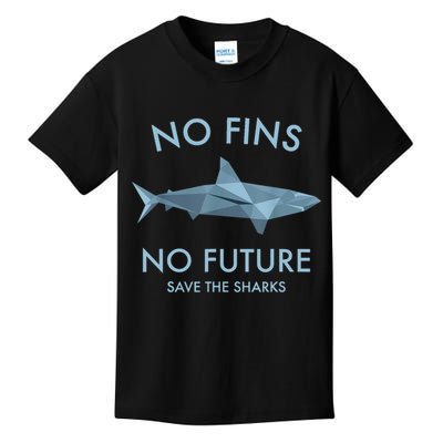 No Fins No Future Protect The Sharks Scuba Shark Safe Sharks TShirt Kids T-Shirt