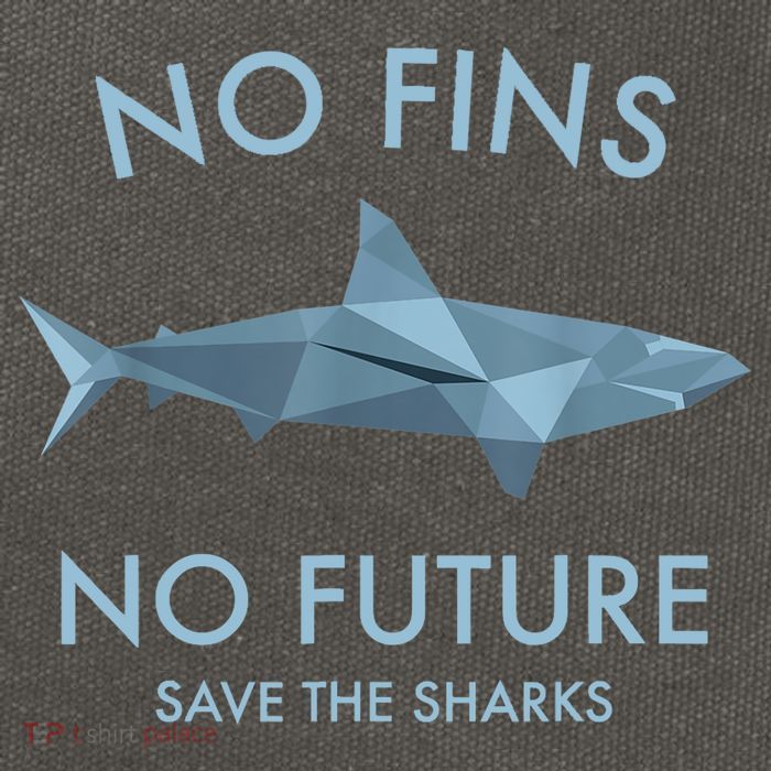 No Fins No Future Protect The Sharks Scuba Shark Safe Sharks TShirt Cotton Canvas Backpack