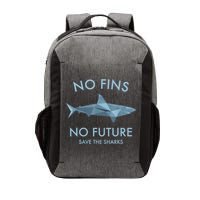 No Fins No Future Protect The Sharks Scuba Shark Safe Sharks TShirt Vector Backpack