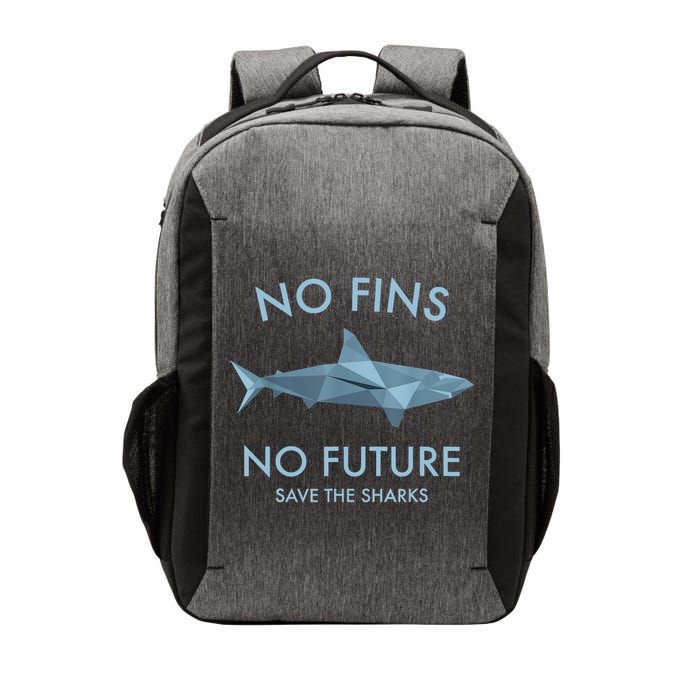 No Fins No Future Protect The Sharks Scuba Shark Safe Sharks TShirt Vector Backpack