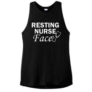 Nurse Funny Nursing Resting Nurse Face Cool Gift Ladies PosiCharge Tri-Blend Wicking Tank