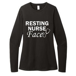 Nurse Funny Nursing Resting Nurse Face Cool Gift Womens CVC Long Sleeve Shirt