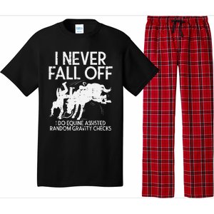 Never Fall Off Horse Funny Horseback Riding Equestrian Gift Pajama Set