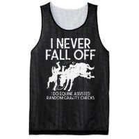 Never Fall Off Horse Funny Horseback Riding Equestrian Gift Mesh Reversible Basketball Jersey Tank