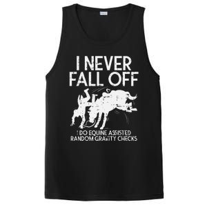 Never Fall Off Horse Funny Horseback Riding Equestrian Gift PosiCharge Competitor Tank