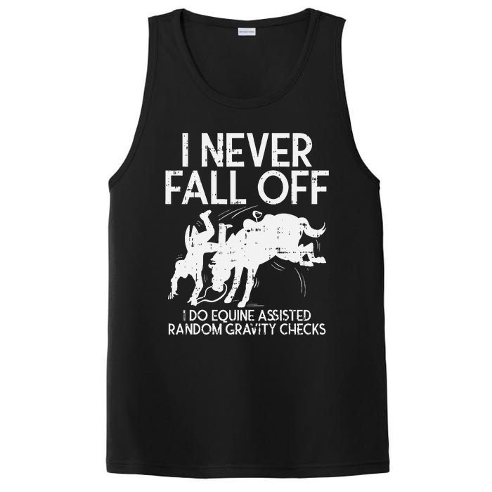 Never Fall Off Horse Funny Horseback Riding Equestrian Gift PosiCharge Competitor Tank