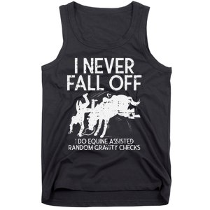 Never Fall Off Horse Funny Horseback Riding Equestrian Gift Tank Top