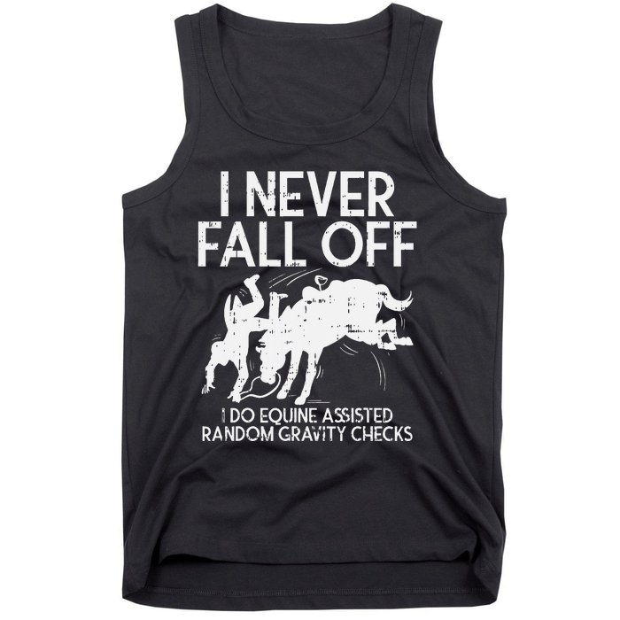 Never Fall Off Horse Funny Horseback Riding Equestrian Gift Tank Top