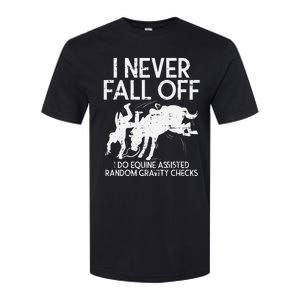 Never Fall Off Horse Funny Horseback Riding Equestrian Gift Softstyle CVC T-Shirt