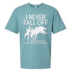 Never Fall Off Horse Funny Horseback Riding Equestrian Gift Sueded Cloud Jersey T-Shirt