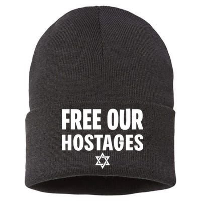 Neveragainlive1 Free Our Hostages Israel Sustainable Knit Beanie