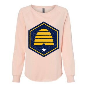 New Flag Of Utah Beehive Symbol Womens California Wash Sweatshirt