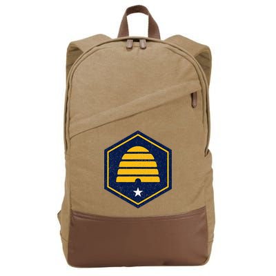 New Flag Of Utah Beehive Symbol Cotton Canvas Backpack