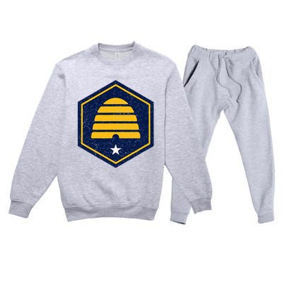 New Flag Of Utah Beehive Symbol Premium Crewneck Sweatsuit Set