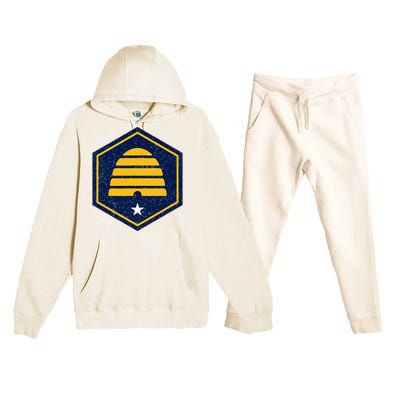 New Flag Of Utah Beehive Symbol Premium Hooded Sweatsuit Set