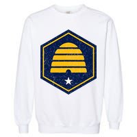 New Flag Of Utah Beehive Symbol Garment-Dyed Sweatshirt