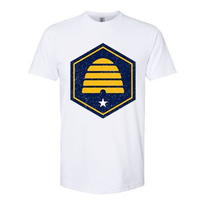 New Flag Of Utah Beehive Symbol Softstyle CVC T-Shirt