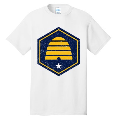 New Flag Of Utah Beehive Symbol Tall T-Shirt