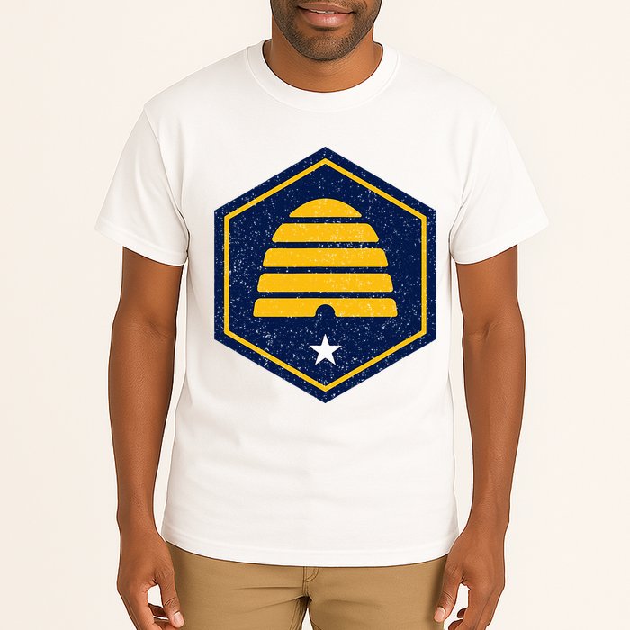 New Flag Of Utah Beehive Symbol Tall T-Shirt