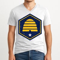 New Flag Of Utah Beehive Symbol V-Neck T-Shirt