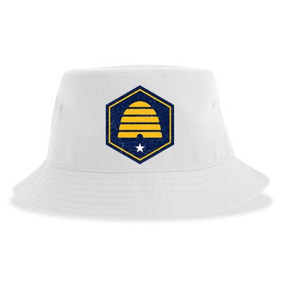 New Flag Of Utah Beehive Symbol Sustainable Bucket Hat