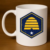 New Flag Of Utah Beehive Symbol 11oz C Handle Ceramic Mug