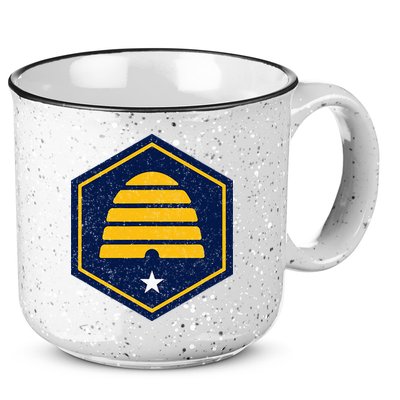 New Flag Of Utah Beehive Symbol 15oz Campfire Ceramic Mug
