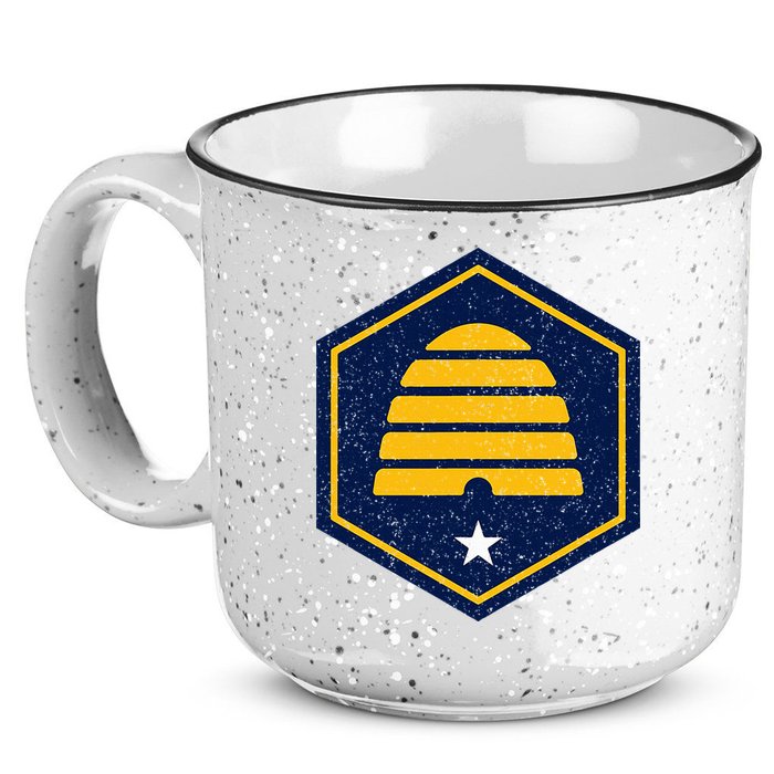 New Flag Of Utah Beehive Symbol 15oz Campfire Ceramic Mug