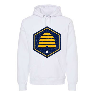 New Flag Of Utah Beehive Symbol Premium Hoodie