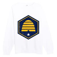 New Flag Of Utah Beehive Symbol Premium Crewneck Sweatshirt